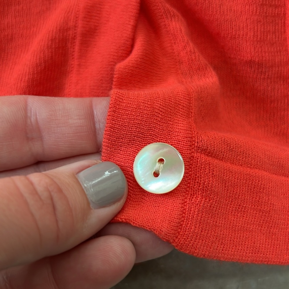 Gap knit long line button down cardigan in Coral Sz. Medium New with tags - Picture 2 of 8